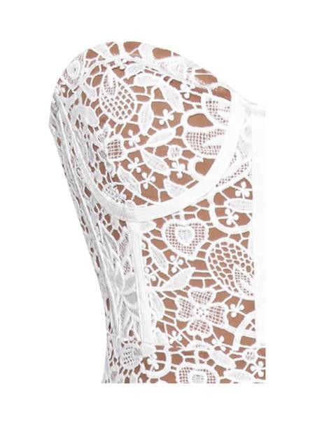 Become The One White Lace Long Fringed Dress
