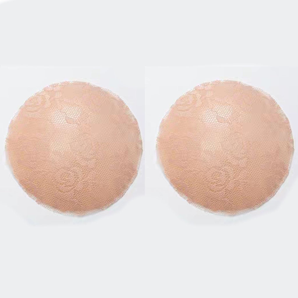 Beige Lace Silicone Reusable Invisible Self-Adhesive Nipple Covers