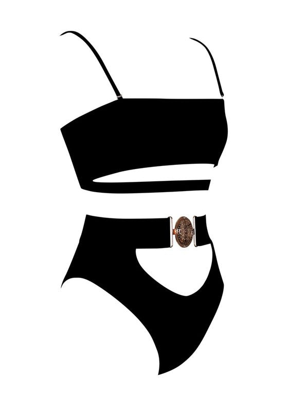 Vagar Black One Piece Swimsuit