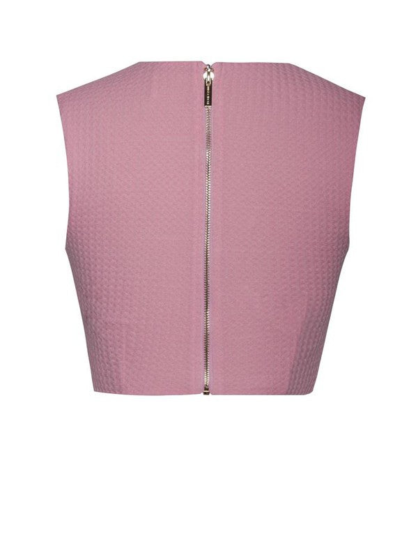 Be With Me Pink Stretch Knit Corset Top