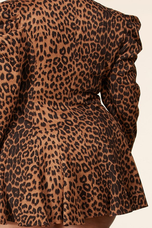 Royal Leopard Mini Dress