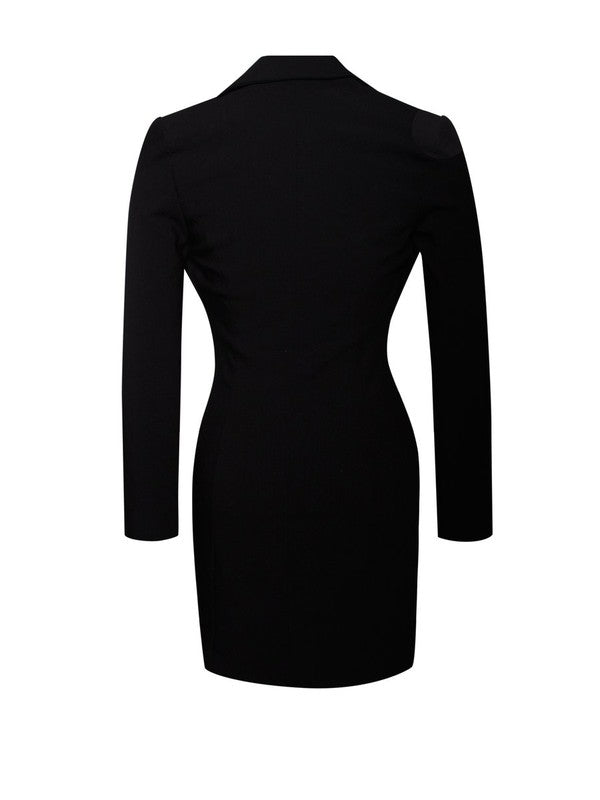 Viola Black Crepe Blazer Dress