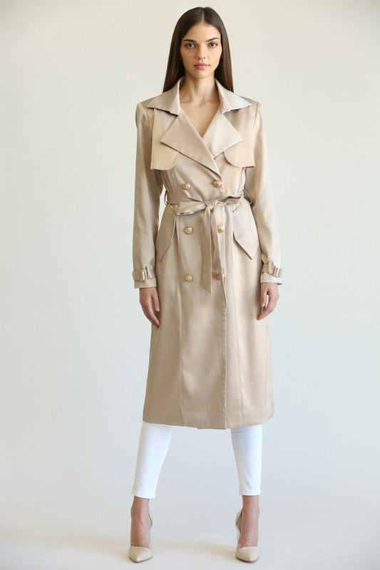 GISELLE TRENCH COAT -CHAMPAGNE