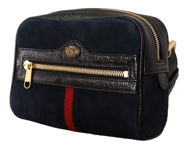 Gucci Blue Suede Leather Ophidia Small Belt Bag