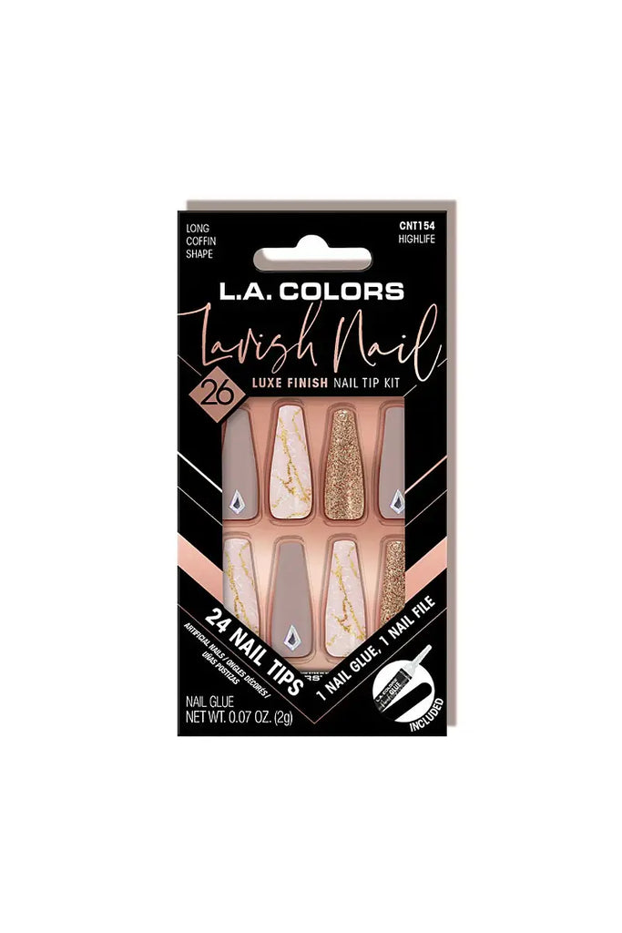 LA Colors Lavish Luxe Nail Tip Kit CNT154 Highlife